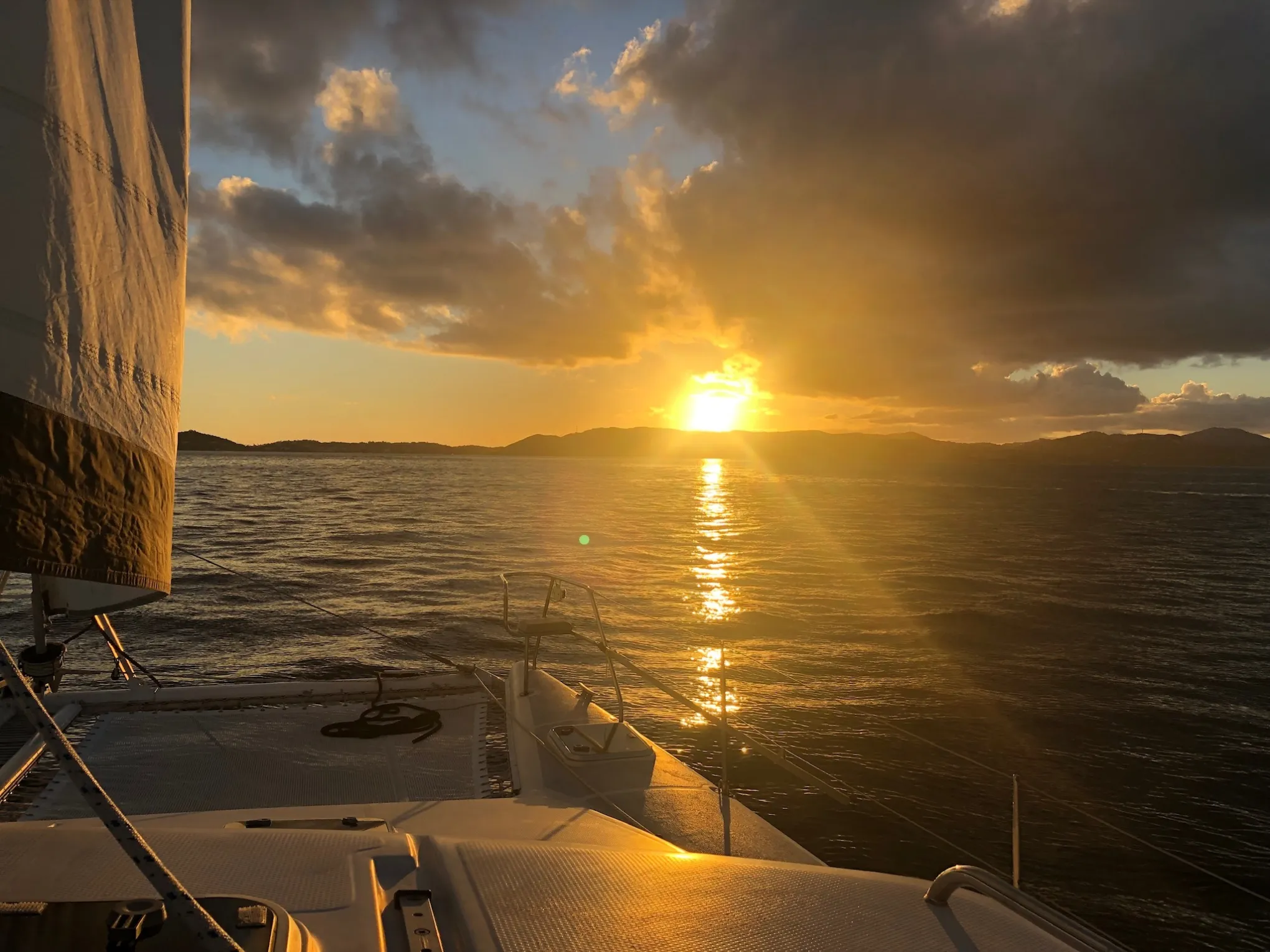 a sunset over a body of water